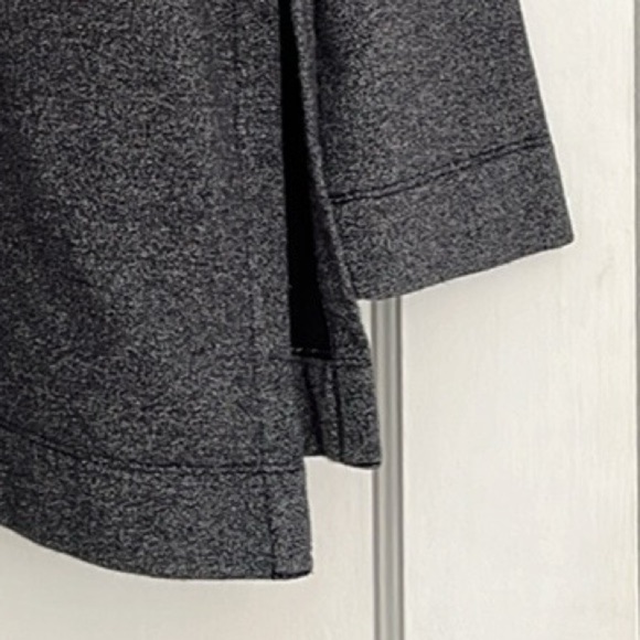 LOLE oversized Grey fleece open cardigan sweater with pockets. Size XS - Picture 10 of 12